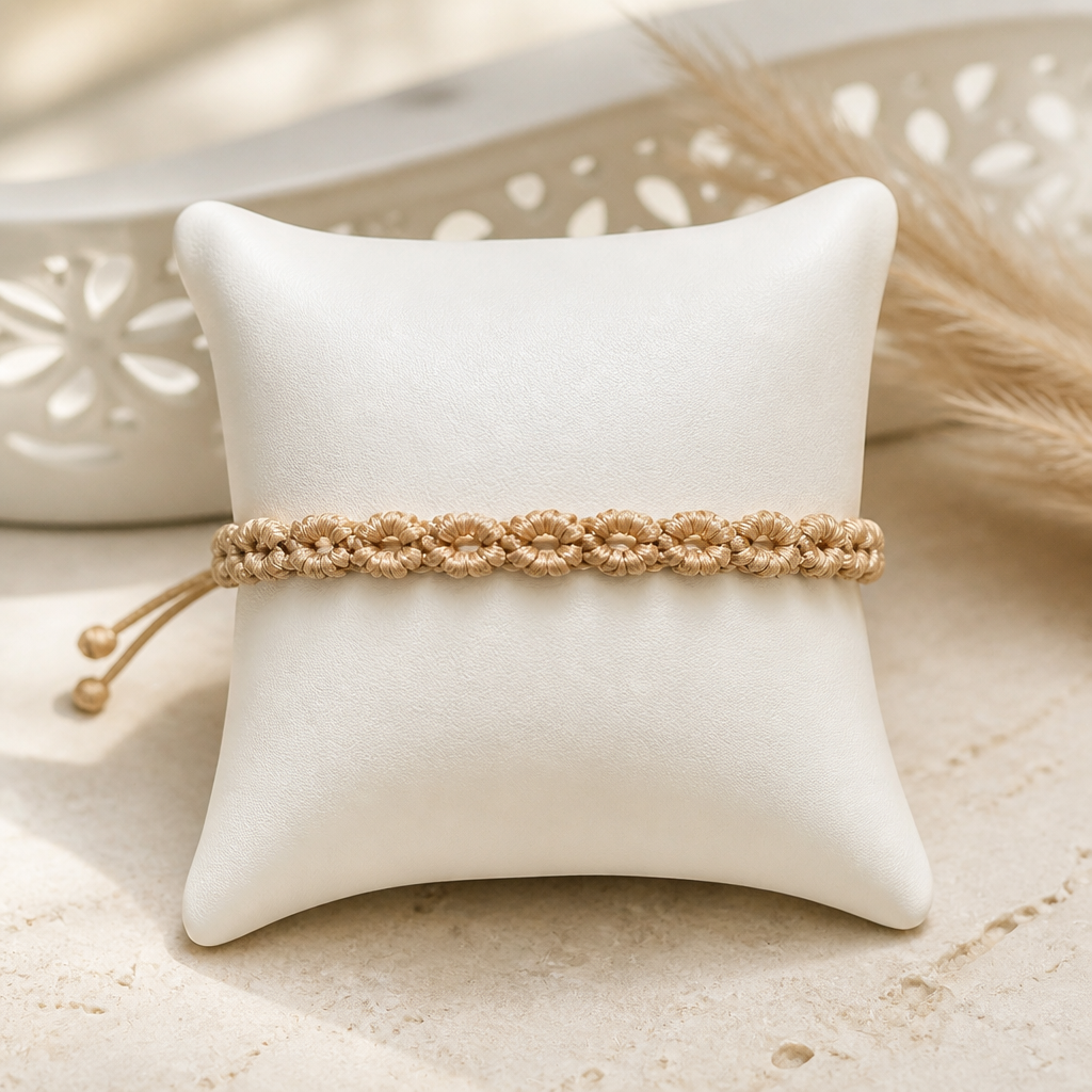 MACRAME BRACELET OF HOPE - BEIGE