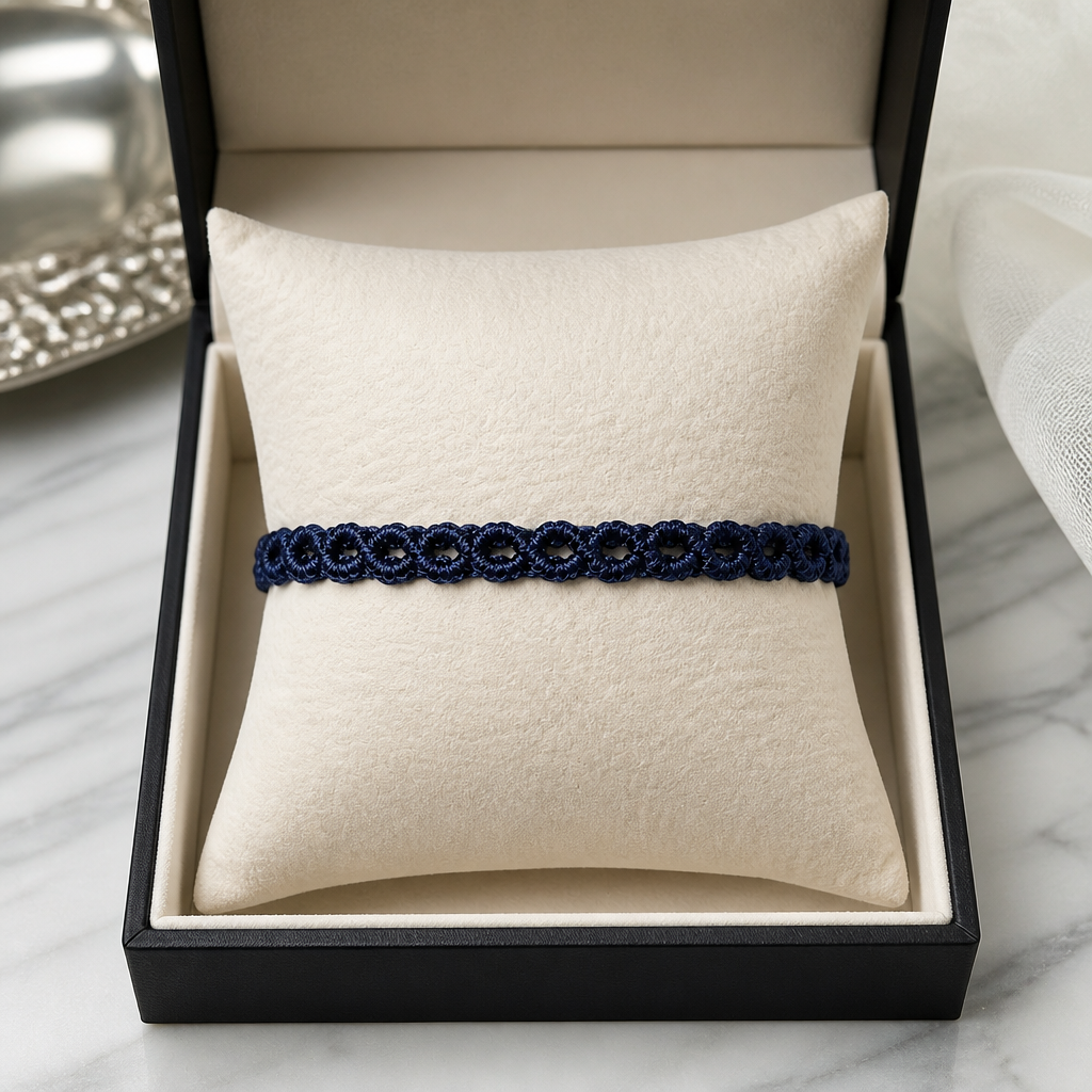 MACRAME BRACELET OF HOPE - BLUE