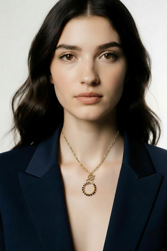 "Crystal My World" Necklace - Gold Chain