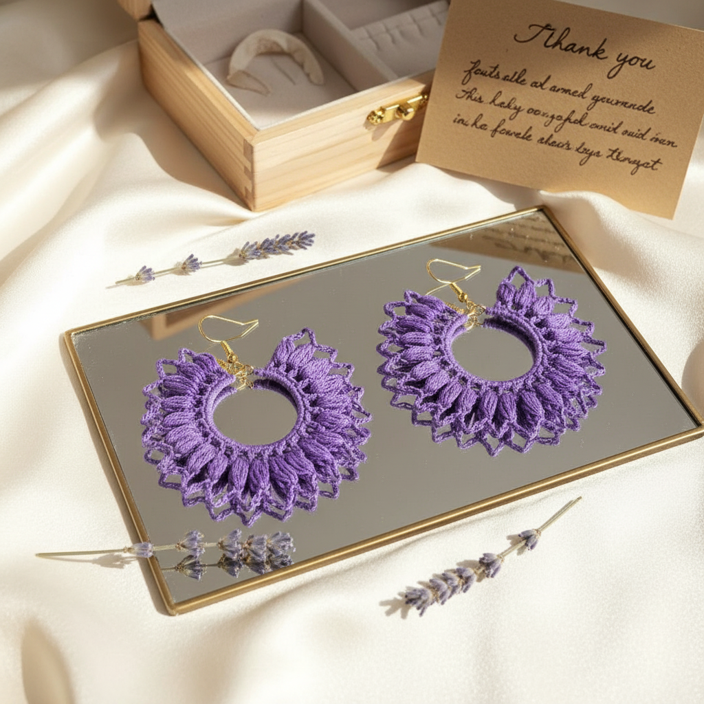 "ZINNIA Collection" Earrings - Purple