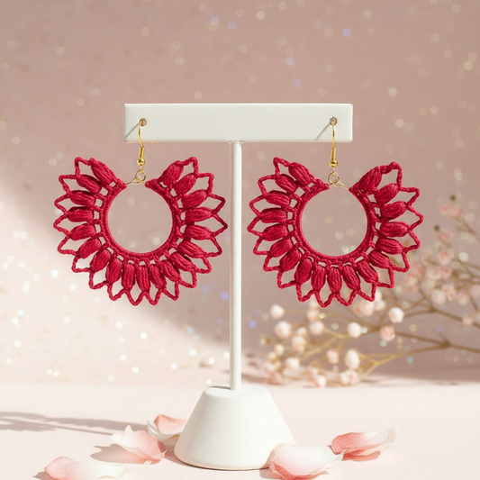 "ZINNIA Collection" Earrings - Red