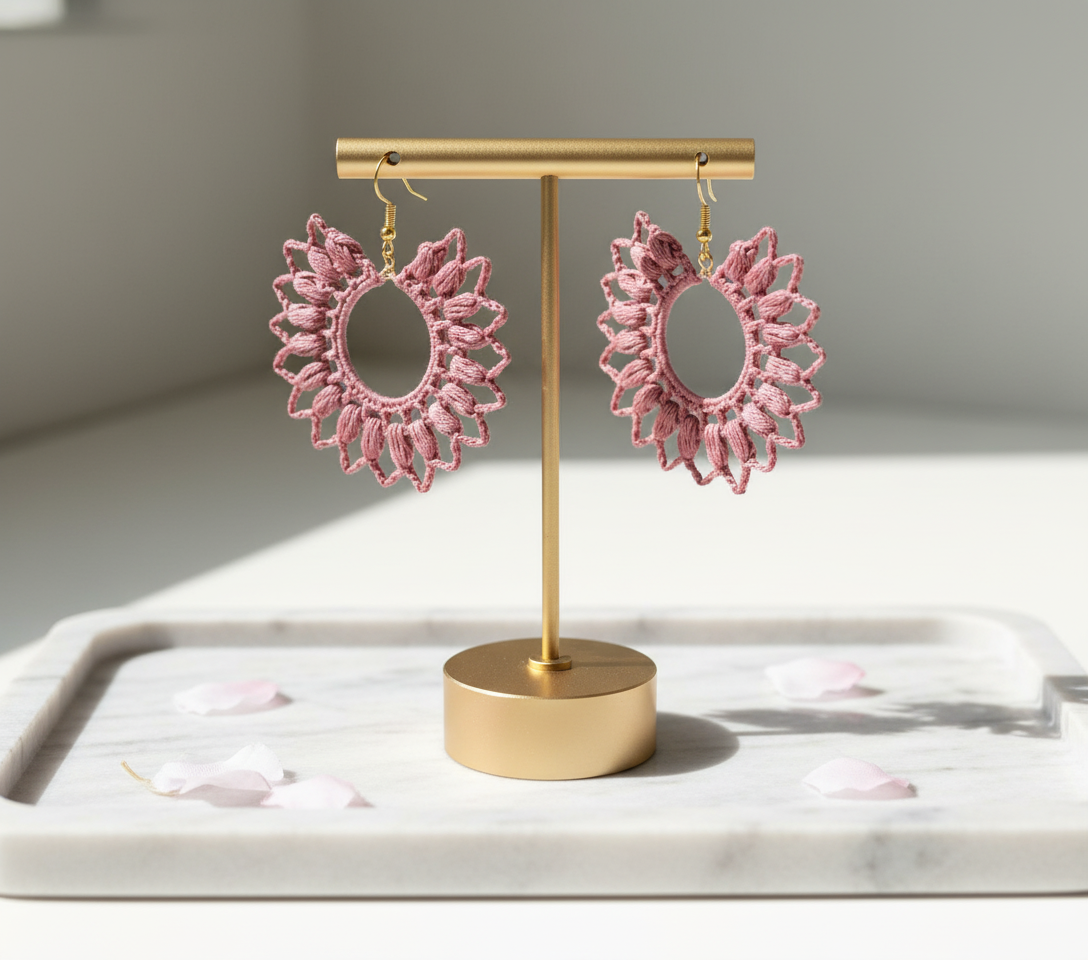 "ZINNIA Collection" Earrings - Peach