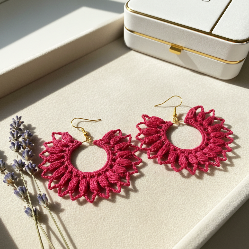 "ZINNIA Collection" Earrings - Red