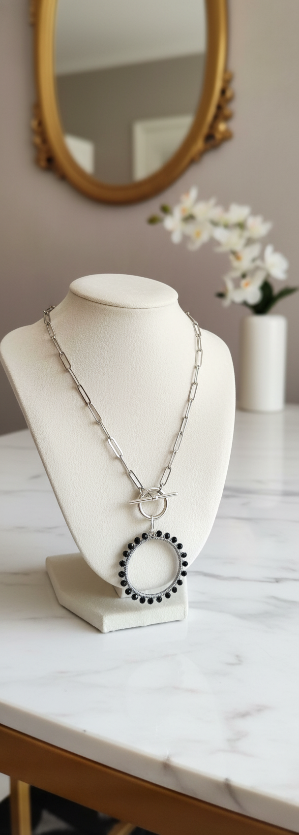 "Crystal My World" Necklace - Silver Chain