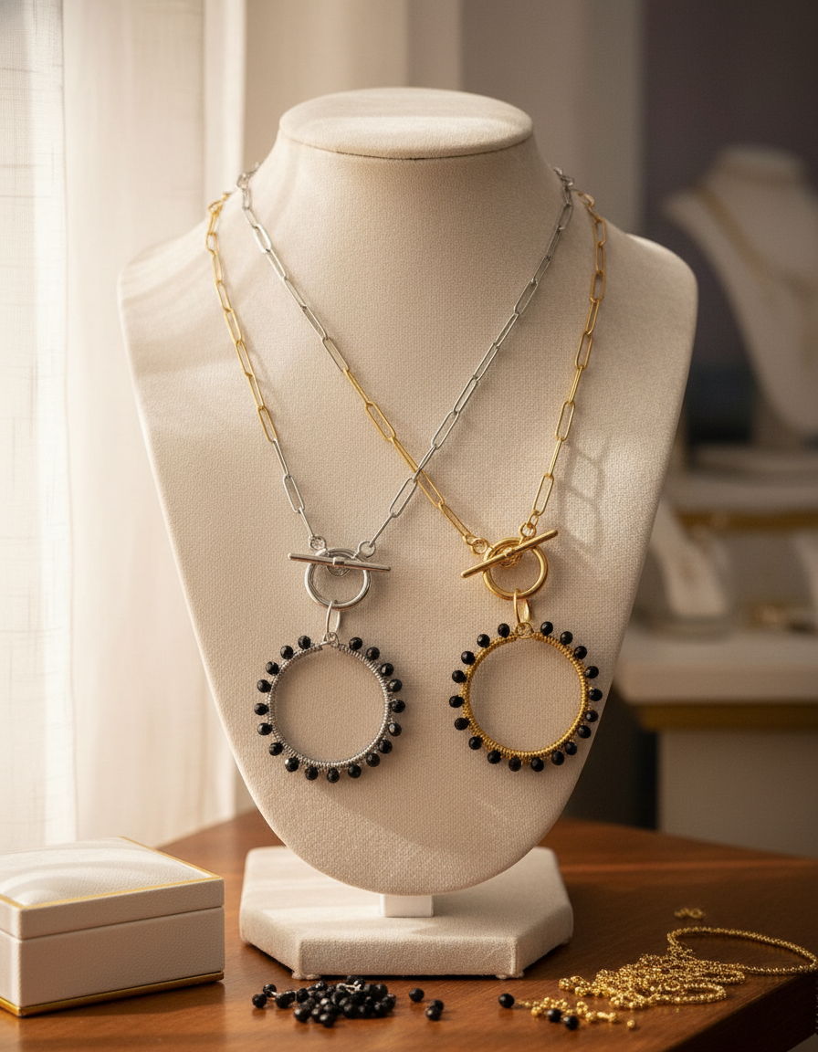 "Crystal My World" Necklace - Gold Chain