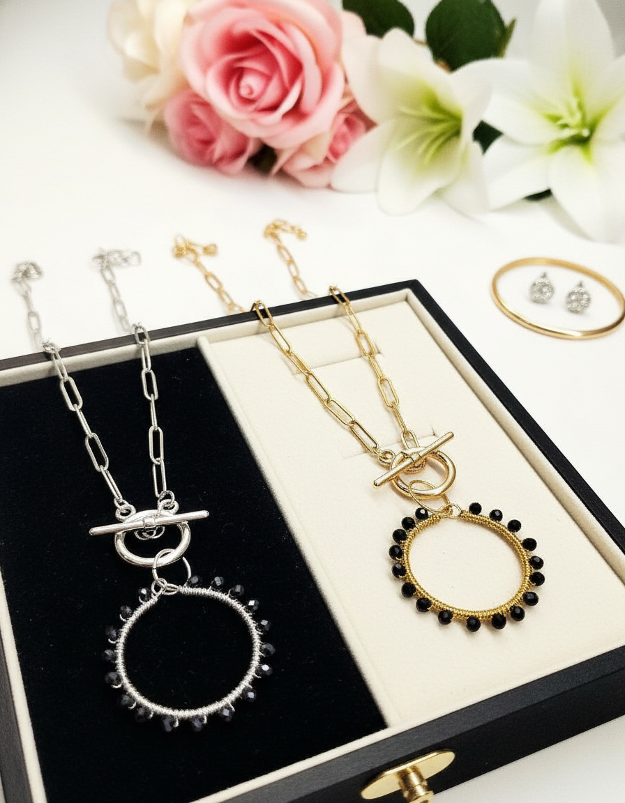 "Crystal My World" Necklace - Gold Chain