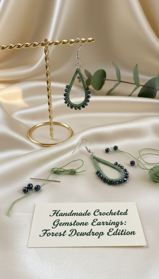 "Crystal My World" Earrings - Water Drop - Aquamarine and Blue