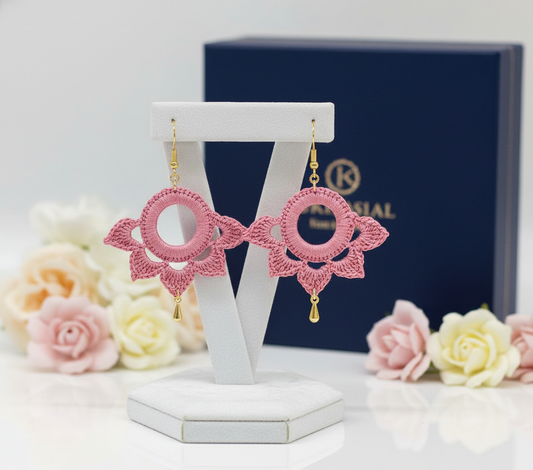 "Dangling Star" Earrings - Peach