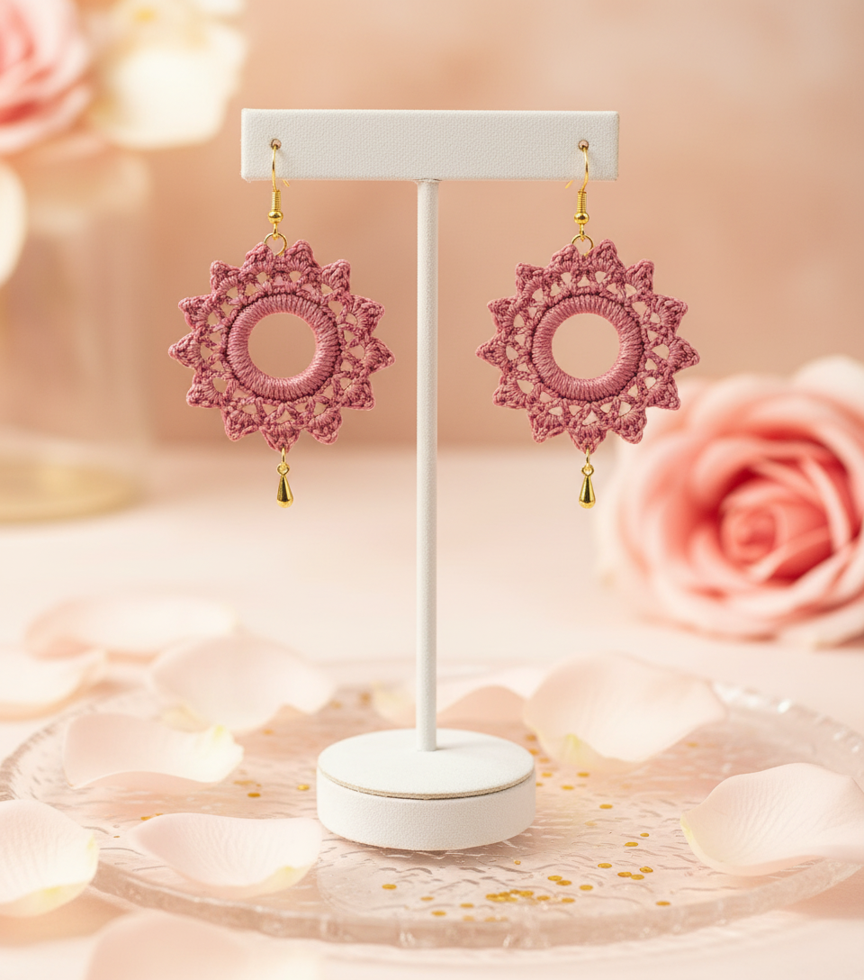 "Pretty Bloom" Earrings - Peach