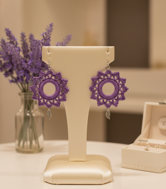 "Pretty Bloom" Earrings - Purple