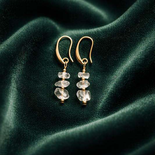 "Pick Me" Earrings - Clear Quartz