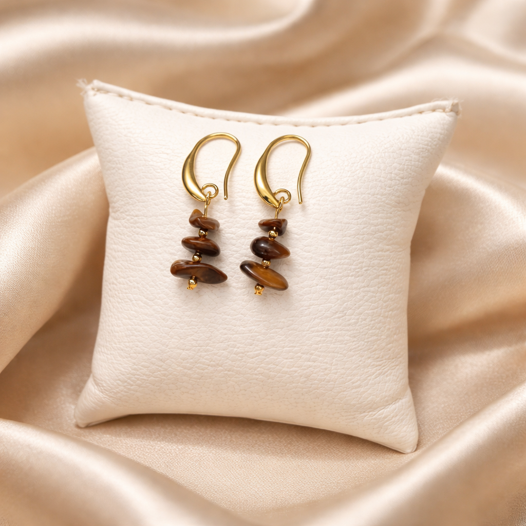 "Pick Me" Earrings - Tiger's Eye