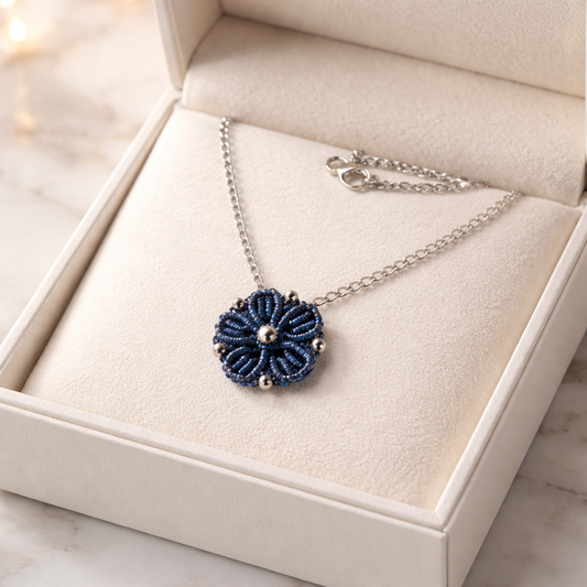 "MY DAISY" -NECKLACE- BLUE