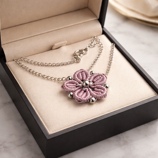 "MY DAISY" -NECKLACE- PINK