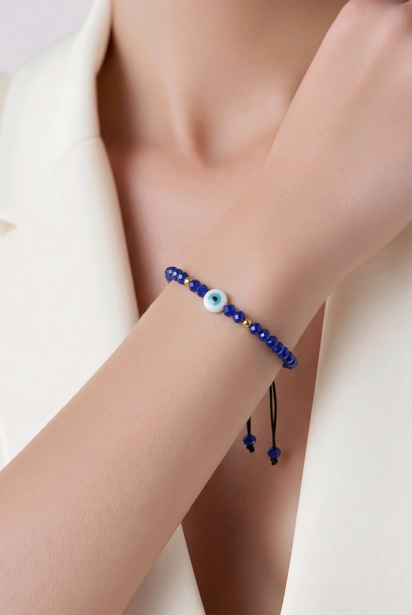 MACRAME BLUE EYE BRACELET
