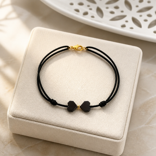 "Oh, my heart" BRACELET WITH HEMATITE HEARTS