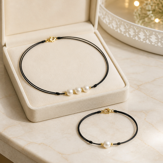 "HAPPY SUMMER" SET-WITH FRESHWATER PEARLS