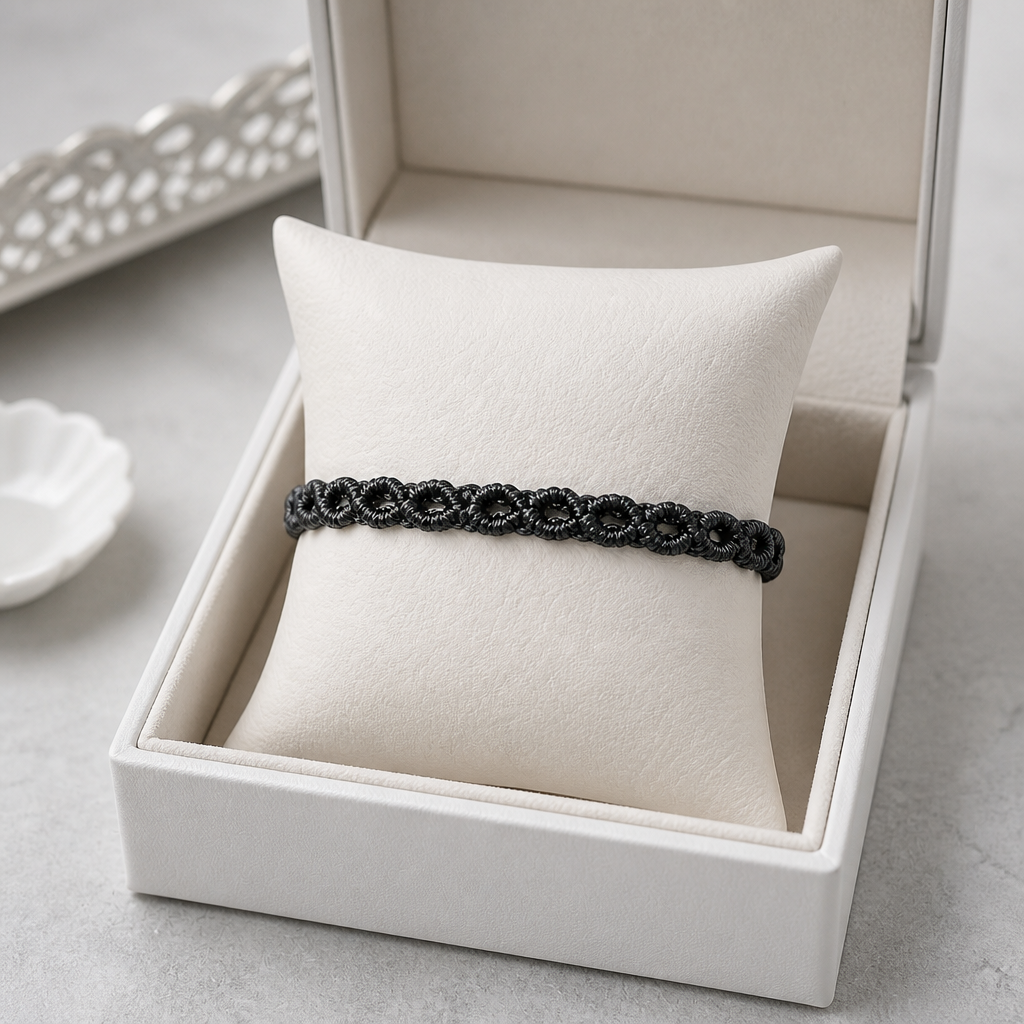 MACRAME BRACELET OF HOPE - GRAY