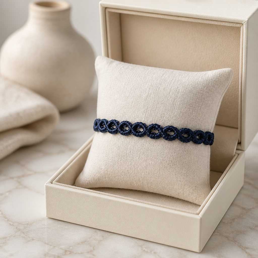 MACRAME BRACELET OF HOPE - BLUE