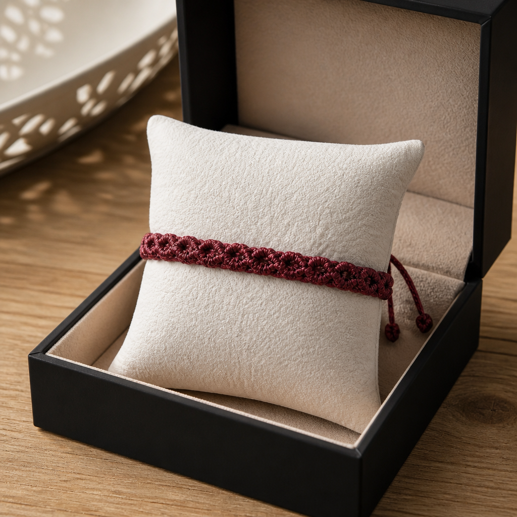 MACRAME BRACELET OF HOPE - RED