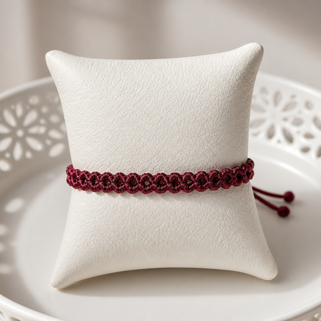 MACRAME BRACELET OF HOPE - RED